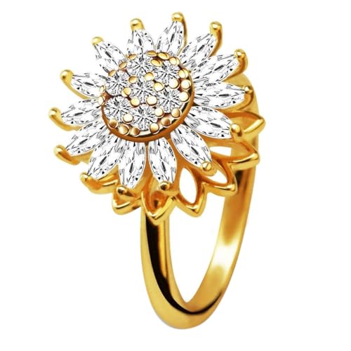 EWOECUI Angst Spinning Ringe, Offener Ring Fidget Spinner Ringe, Verstellbarer Offener Anti-Stress Ring für Damen EWOECUI Angst Spinning Ringe, Offener Ring Fidget Spinner Ringe, Verstellbarer Offener Anti-Stress Ring für Damen von EWOECUI