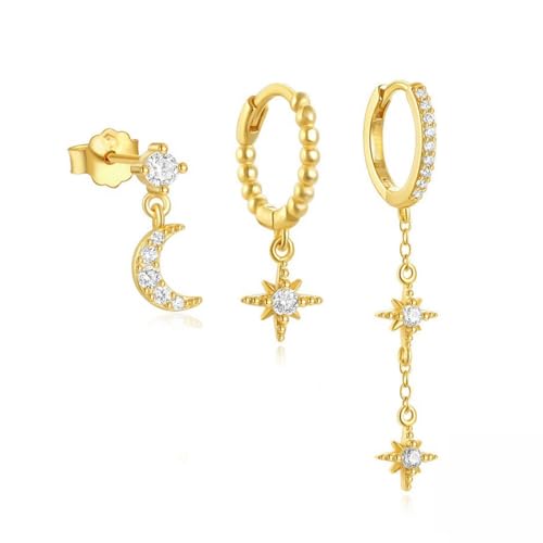 Ohrringe Set, 2 Stück Ohrringe Set für Mehrere Ohrlöcher Ohrringe Set, 2 Stück Ohrringe Set für Mehrere Ohrlöcher von EWOECUI