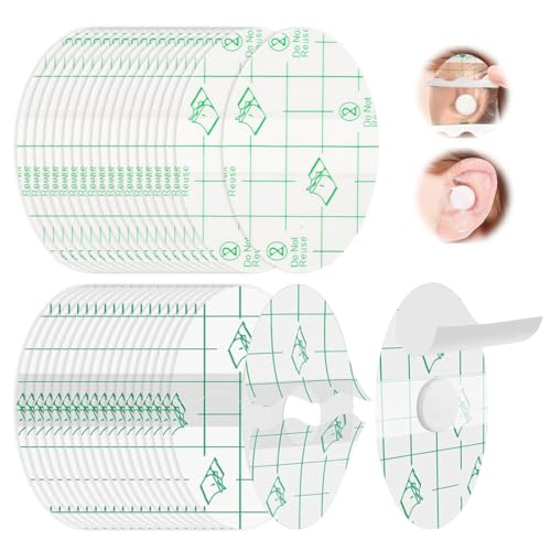 Wasserdicht Ohr Patches, 80 Stück Ohr Wasserdichte Aufkleber für Baby Erwachsener, Einweg-atmungsaktiv Wasserdichte Ohraufkleber, Transparente Ohr-Patch Kinder Ohrabdeckungen von EWOECUI
