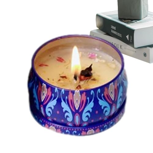 Aromatherapie-Kerze - 80g Sojawachs-Duftkerzen für Zuhause - Exquisites Kerzenglas-Design, Sojawachskerze, Duftkerzen, getrocknete Blumen, Duftkerzen für Zuhause, Duftkerzen, Geschenk für Ewoke von EWOKE
