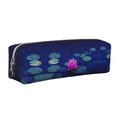 EWQrtyy Federmäppchen, Leder, mit Reißverschluss, Zubehörhalter, Schreibwaren-Tasche, Geschenk zum Schulanfang, Hellrosa, silber, Einheitsgröße, Kosmetiktasche von EWQrtyy