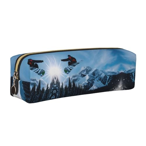 EWQrtyy Federmäppchen aus Leder, mit Reißverschluss, Zubehörhalter, Schreibwaren-Tasche, Geschenk für den Schulanfang, gold, Einheitsgröße, Kosmetiktasche von EWQrtyy