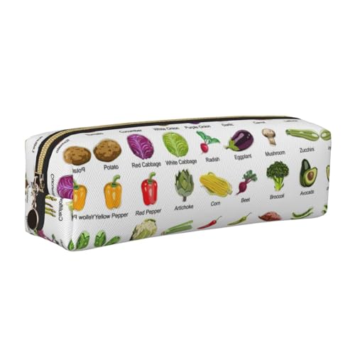 EWQrtyy Federmäppchen aus Leder, mit Reißverschluss, Zubehörhalter, Schreibwaren-Tasche, Geschenk für den Schulanfang, gold, Einheitsgröße, Kosmetiktasche von EWQrtyy