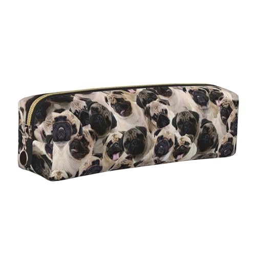 EWQrtyy Federmäppchen aus Leder, mit Reißverschluss, Zubehörhalter, Schreibwaren-Tasche, Geschenk für den Schulanfang, gold, Einheitsgröße, Kosmetiktasche von EWQrtyy