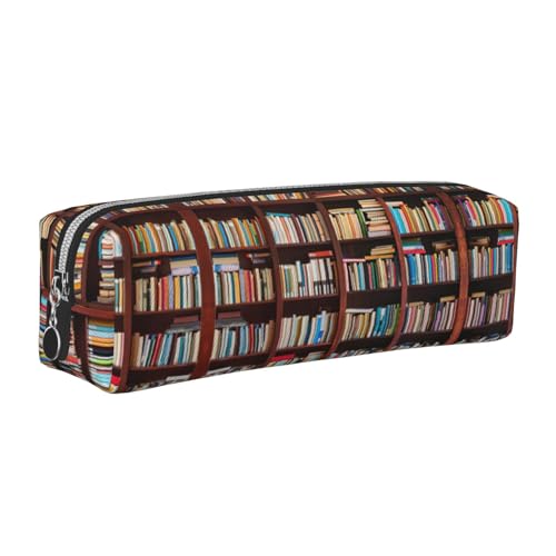 EWQrtyy Federmäppchen aus Leder, mit Reißverschluss, Zubehörhalter, Schreibwaren-Tasche, Geschenk für den Schulanfang, silber, Einheitsgröße, Kosmetiktasche von EWQrtyy