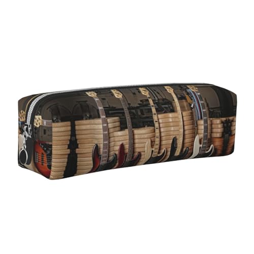 EWQrtyy Federmäppchen aus Leder mit Reißverschluss, Zubehörhalter, Schreibwaren-Tasche, Geschenk für den Schulanfang, silber, Einheitsgröße, Kosmetiktasche von EWQrtyy