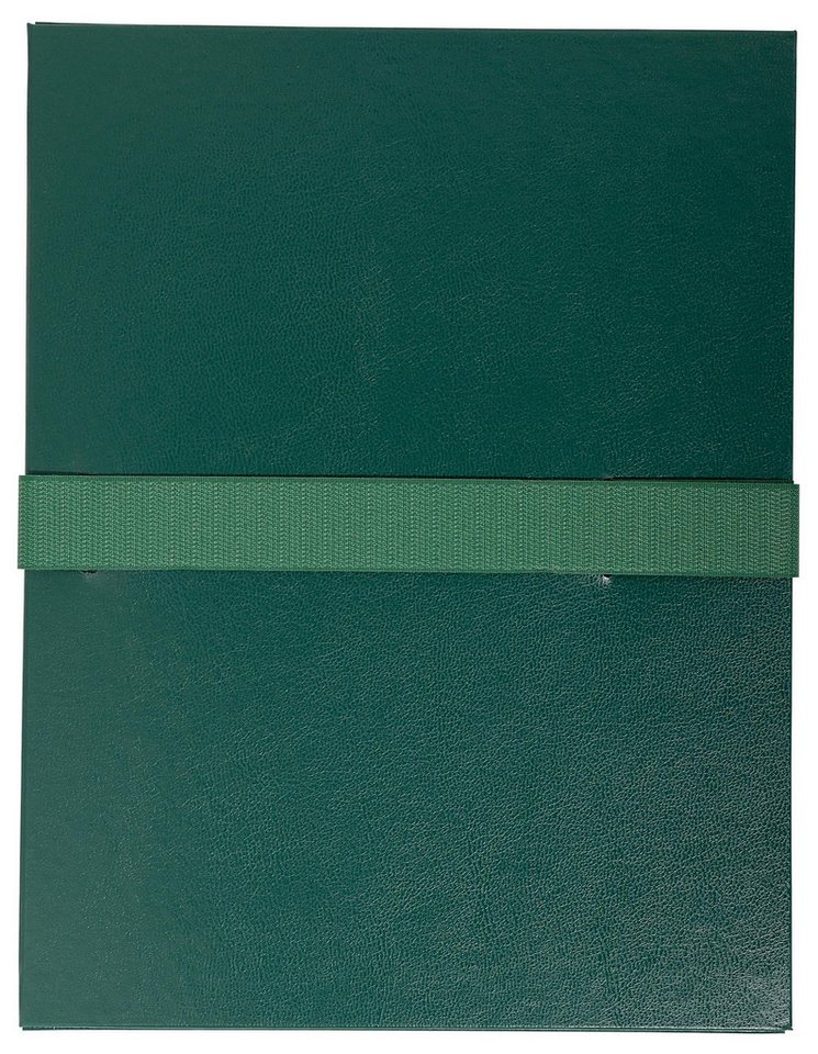 EXACOMPTA Dokumententasche 10x Dokumentenmappe dehnbar 1 Klappe Balacronbezug A4 Dunkelgrün 633E, Mappen mit dehnbaren Rücken Mit Klappen von EXACOMPTA