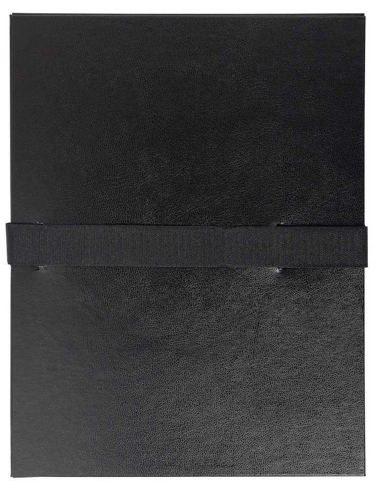 EXACOMPTA Dokumententasche 10x Dokumentenmappe dehnbar 1 Klappe Balacronbezug A4 Schwarz 621E, Mappen mit dehnbaren Rücken Mit Klappen von EXACOMPTA