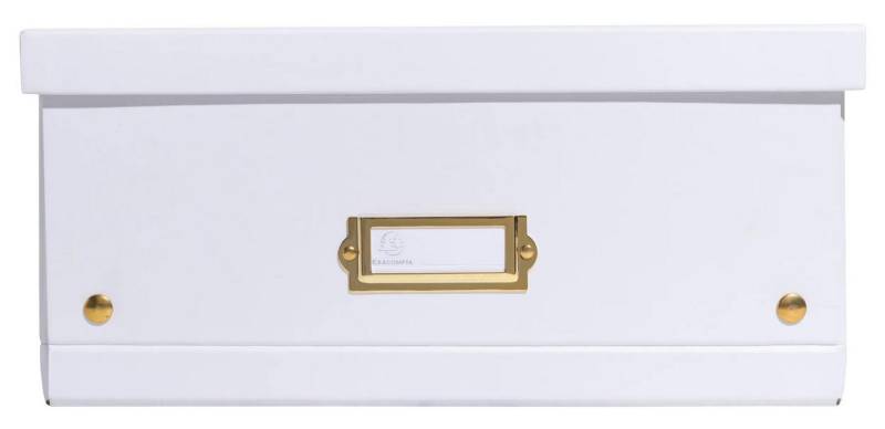 EXACOMPTA Dokumententasche 5x Ablagebox, flach geliefert 33x50x16cm, Neo Deco - Weiß - 62458E, Boxen mit Druckknopf von EXACOMPTA