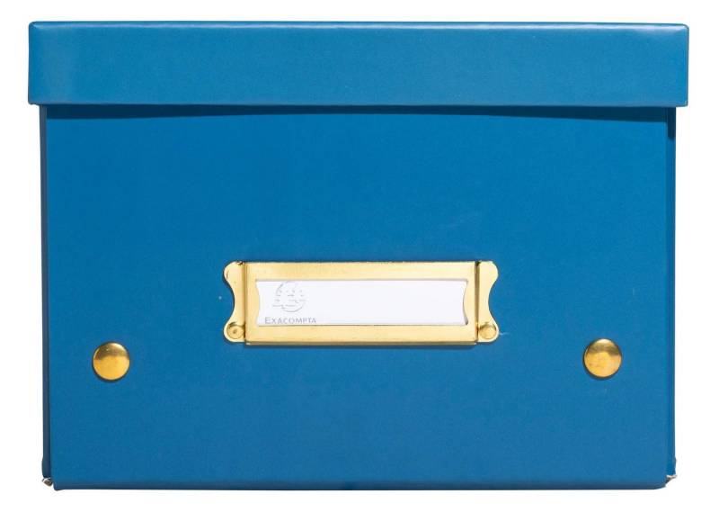 EXACOMPTA Dokumententasche 5x Ablagebox 20x26x15cm, Neo Deco - Bleu de France - 62252E, Boxen mit Druckknopf von EXACOMPTA