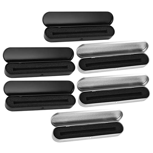 EXAOMBLE 6stücke Metall-stifteboxen Aufbewahrungsboxen Für Schreibtisch Stift-Organizer Tragbare Federmäppchen Zum Organisieren Von Stiften Bleistiften Kugelschreibern Und Mehr von EXAOMBLE