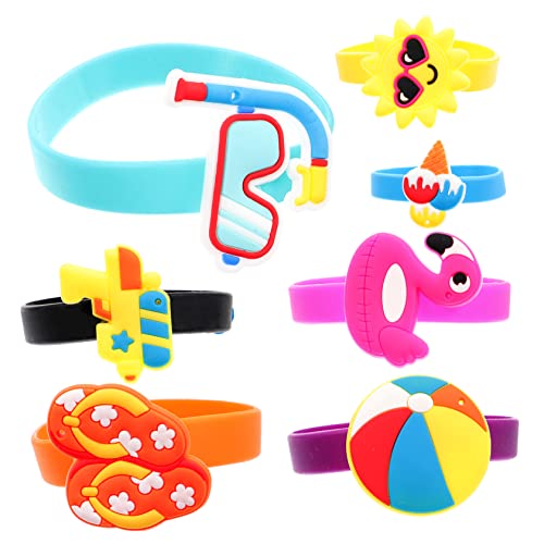 EXAOMBLE 10stücke Cartoon Armbänder Für Junge Mädchen Aus Silikon Bunte Handgelenksriemen Partygeschenke Junge Mädchen Spielzeug Handgelenk Dekor von EXAOMBLE