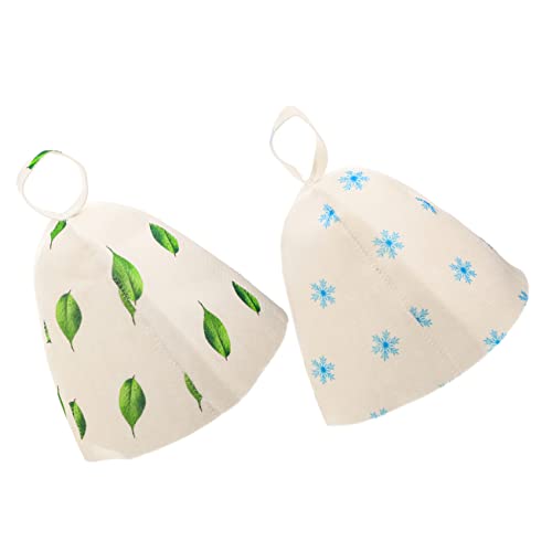 EXAOMBLE 2stücke Großer Filz-saunahut Für Damen Und Herren Atmungsaktive Badekappen Mit Lanyard Für Hochwertige Wellness-erlebnisse Mit Schnellfeuchtigem Material Und Leichtem Transport von EXAOMBLE