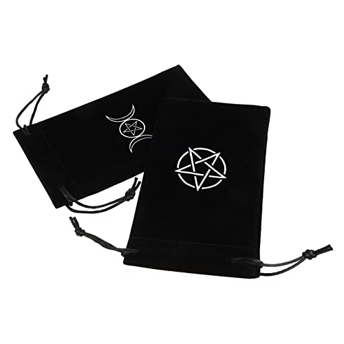 EXAOMBLE 2stücke Tarotkarten Aufbewahrungstasche Aus Pentagramm Design Kordelzugbeutel Für Tarotkarten Und Schmuck Tragbar Und Leicht von EXAOMBLE