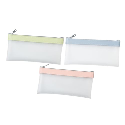 EXAOMBLE 3 Stück Teiliges Transparentes Federmäppchen TPU Zipper Design Blütenrosa und Nebelblau Praktische Aufbewahrung für Schreibwaren und Schulbedarf EXAOMBLE 3 Stück Teiliges Transparentes Federmäppchen TPU Zipper Design Blütenrosa und Nebelblau Praktische Aufbewahrung für Schreibwaren und Schulbedarf von EXAOMBLE