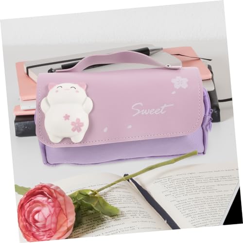 EXAOMBLE Federmäppchen Mit Reißverschluss Mehrlagige Stiftetasche Kawaii Design Mit Stressabbau-Spielzeug Für Bleistifte Kugelschreiber Und Mehr Leicht Und Tragbar Für Schüler Und von EXAOMBLE