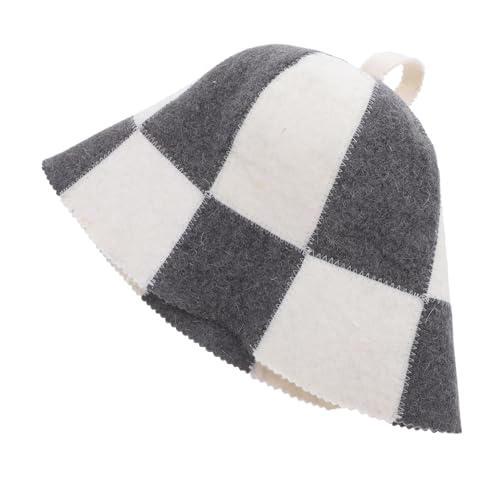 EXAOMBLE Filzhut Für Sauna Damen Wasserabsorbierender Saunazubehör Aus Filz Sauna-haarschutzkappe Saugfähiger Dampfbadhut Hut Für Vaporarium-badezubehör von EXAOMBLE