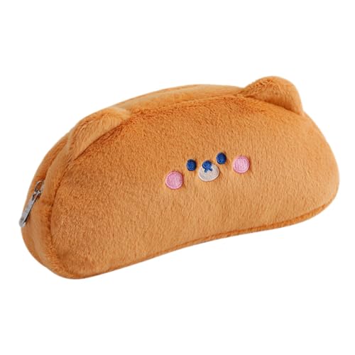 EXAOMBLE Großes Plüsch Federmäppchen Cartoon Stiftemäppchen mit Reißverschluss Mehrzweck Federtasche für Schüler Lehrer und Büro Weiche Schreibwaren Aufbewahrungstasche für Schule und von EXAOMBLE