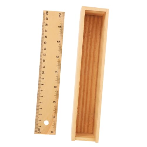 EXAOMBLE Holz Federmäppchen Schublade mit Großer Kapazität Umweltfreundliche Robuste Bleistiftbox Vielseitige Aufbewahrung für Schule Büro und Zuhause Rechteckiges Design für Stifte und von EXAOMBLE