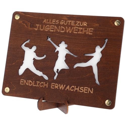 EXAOMBLE Holz-geldhalter Zum Schulabschluss Aufbewahrung Von Holzkarten DIY-geldhalter Aus Holz Mit Integrierter Geldklammer Und Umschlagdesign Für Komfort Und von EXAOMBLE