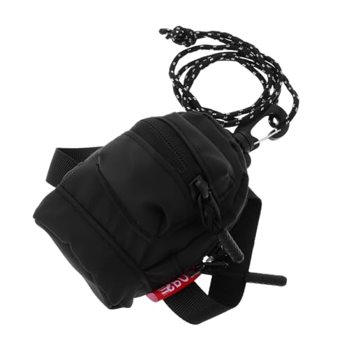 EXAOMBLE Mini-Außenschlüssel kleines Münztäschchen Lippenstift-Etui Schlüsselanhänger Handytasche für Damen Vintage-Geldbörse für Damen Handytasche für Männer Portemonnaie Segeltuch Schwarz von EXAOMBLE