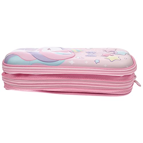 EXAOMBLE Multifunktionale Bleistifttasche im Cartoon Design Große Kapazität Waschbar und Langlebig für Schule und Büro für Jugendliche Einhorn Motive von EXAOMBLE