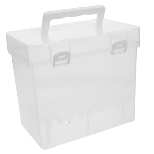 EXAOMBLE Transparenter Marker-Organizer Mit Sockel, Große Kapazität, Stift-aufbewahrungsbox Für Zeichenwerkzeuge, Handheld-Tragetasche Für Transparente Marker, Stift-aufbewahrungsbox von EXAOMBLE