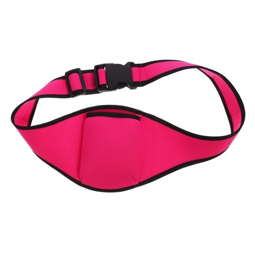 EXAOMBLE laufende Bauchtasche Gürteltaschen für Damen Mikrofonständertasche Karaoke Riementasche Gym Bags fitnesstaschen verschleißfester Mikrofongürtel Mikrofon Gürteltasche Nylon Rosy von EXAOMBLE