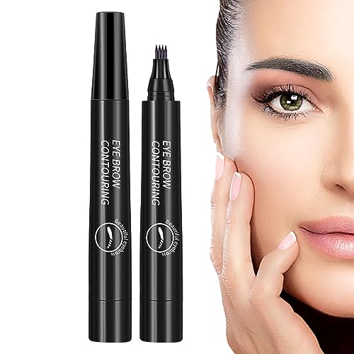 4-Punkt-Augenbrauenstift | Wasserdichter Augenbrauenstift | Trocknende Augenbrauen R | Natürliche Simulation, langanhaltend, ohne Flecken, für tägliches Make-up Exbert von EXBERT