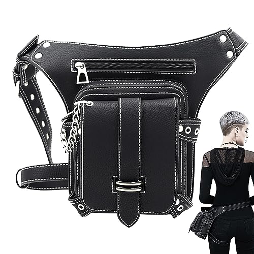 EXBERT Beintasche Steampunk | Motorradtasche | Tasche Wasserdicht Motorrad-Rucksäcke für Männer Handtasche Größe verstellbar für Camping Wandern Radfahren von EXBERT