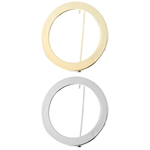 Damen rund Kreis Brosche Pin: 2 Stück Shaw Shaw Schal Schnalle Anzug Brosche Brosche Schmuck Kleidung Zubehör von EXCEART