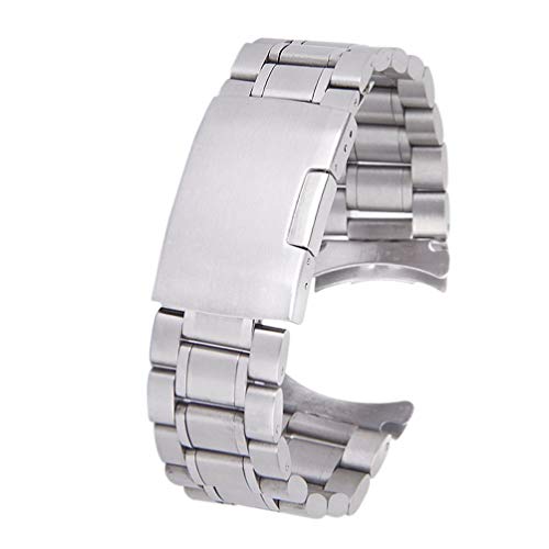 EXCEART 1 Pc 20 MM Edelstahl Uhr Band Gebürstet Uhr Strap Metall Uhr Armband mit 4 Pcs Uhr Frühling Bars für Armband Uhr (Silber) von EXCEART
