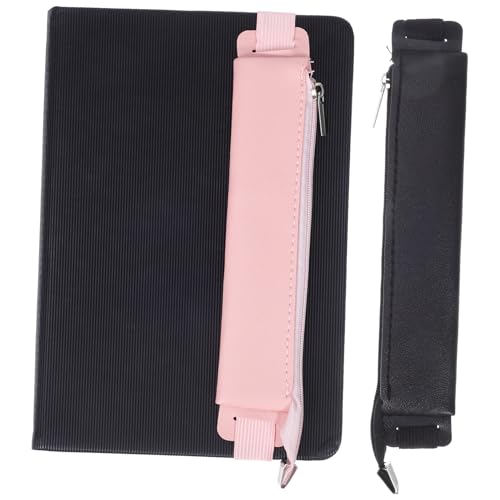 EXCEART 1 Satz Federmäppchen Und Schreibwaren Gummiband Stifttasche Stiftbeutel Rosa Ästhetisches Federmäppchen Stiftetui Für Notizbuch Ordner-bleistifthalter Notebooktasche Pu 2st von EXCEART