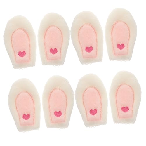 EXCEART 1 Satz Plüsch Hasenohren Heu Gesicht Spa-stirnband Ausgestopfter Hase Futterspender Stirnbänder Rote Hasenohren Futter Für Meerschweinchenkäfige Muffen Weiß 10st von EXCEART