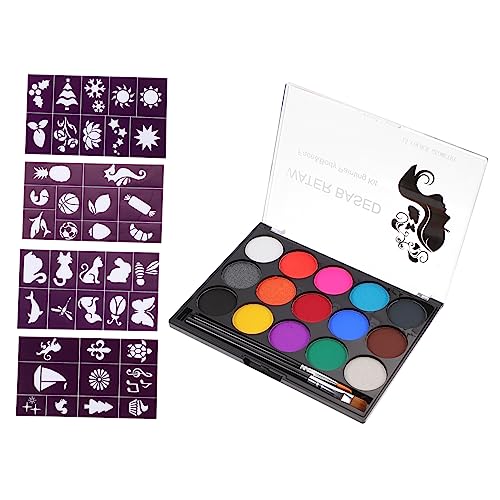 EXCEART 1 Set Malen Professionelle Gesichtsbemalungsschablonen Zum Basteln Gesichtsset Gesichtsbemalung Make-Up Spezialeffekte Make-Up-Set Gesichtsbemalungsset Kunstpigment von EXCEART