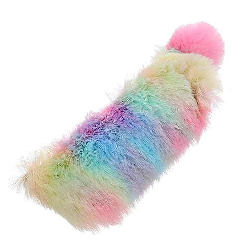 EXCEART 1 Stück Federmäppchen Aus Plüsch in Regenbogenfarben Schule Tasche Klein Fall Federmäppchen Für Jungen Briefpapierbeutel Student Federmäppchen Bezauberndes Federmäppchen Colorful von EXCEART