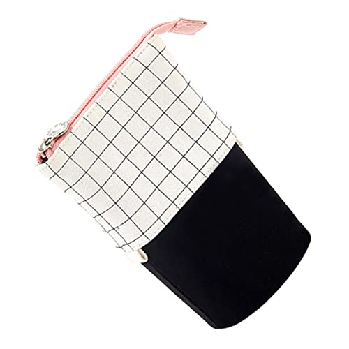 EXCEART 1 Stück Federmäppchen Mit Reißverschluss Make Up Tasche Bleistifttasche Make Up Tasche Für Unterwegs Karierte Stifttasche Reise Make Up Tasche Schreibwarenzubehör von EXCEART