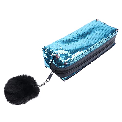 EXCEART 1stk Federmäppchenpaillettenfedermäppchenmakeuppencilcase Glitzerbeutel Mit Reißverschluss Geldbörse Mit Pailletten Fräulein Aufbewahrungstasche Polyester Meerjungfrau von EXCEART