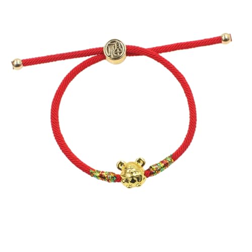EXCEART 1 Stück Rattenschmuck Zum Chinesischen Neujahr Jahr Des Rattenschmucks Rattengeschenk Zum Chinesischen Neujahr 2020 Segensarmband Paar Armbänder China Sternzeichen Ratte Liebhaber von EXCEART