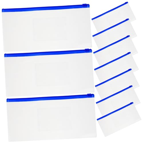 EXCEART 10stücke Transparente Stifttasche Aus Kunststoff Wiederverwendbar Tragbar Mit Reißverschluss Für Stifte Bleistifte Lineale Und Andere Schreibwaren Für Schule Büro Und Reisen von EXCEART