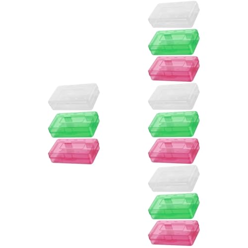 EXCEART 12 STK Transparentes Federmäppchen Behälter Für Aquarellstifte Kunststoffbehälter Transparente Stifttasche Kinder Bleistifte Kinderstifte Schreibwarenregal Plastik Student Niedlich von EXCEART