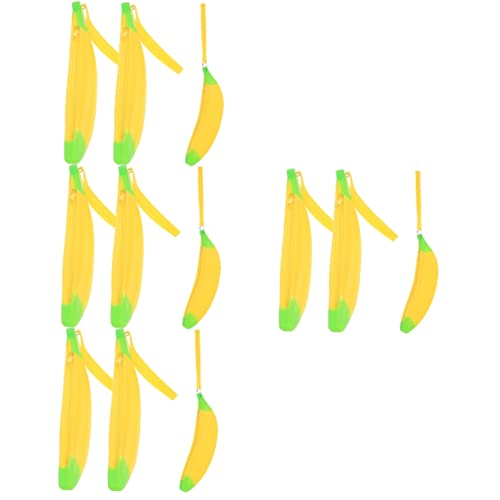 EXCEART 12 STK Bananen Federmäppchen Münzbeutel Bananen-stiftetui Bleistift Geldbörse Süßes Federmäppchen Tragbare Kosmetiktasche Künstliche Früchte Stiftstil Kieselgel Obst Mädchen von EXCEART