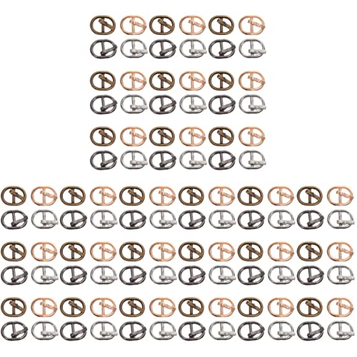 EXCEART 120 Stk Minischnalle Gürtelschnalle sehen Mini-Zubehör Spielzeug Mini-Schuhschnallen Werkzeug für Puppenkleidung winzig Scrollrad Schulterriemen Baby Schuhe Schleife Legierung von EXCEART