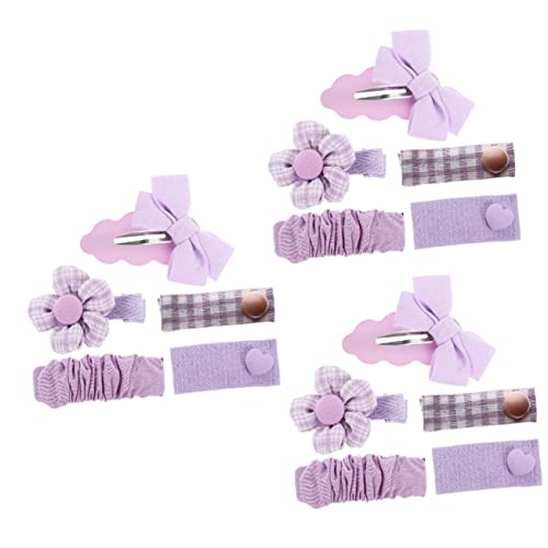 EXCEART 15 Stk Tüll Schmetterling Haarspange Haarschleifenklammern Für Mädchen Cartoon-haarklammer Haarklemme Baby-haarschleifen Für Mädchen Haarschmuck Kind Polyester Violett von EXCEART