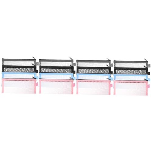 EXCEART 16 STK Netz transparentes Federmäppchen aufbewahrungssack Storage Pockets verschleißfeste Bleistifttasche Wickeltasche Multifunktions-Stifttasche kleine Bleistifttasche von EXCEART