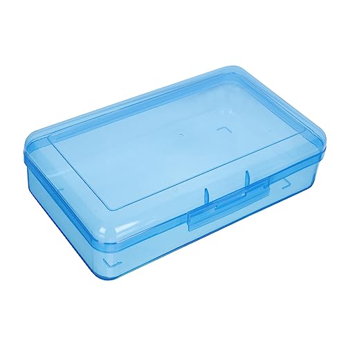 EXCEART 1Stk Federmäppchen aus Kunststoff lagercontainer schüleretui Stiftbox für aufbewahrungsbehälter kalemlik Schreibwarenhalter Bleistiftbehälter Plastik Blue von EXCEART