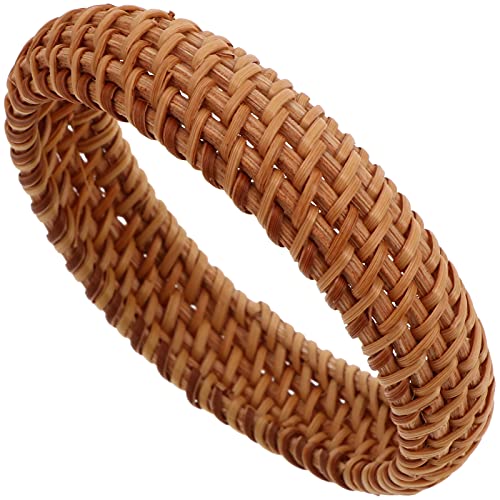 EXCEART 1stück Handgefertigtes Rattan Armband Für Damen Geflochtenes Bangle Mit Natürlichem Stil Elegantes Schmuckstück Für Alltag Shopping Partys Und Besondere Anlässe von EXCEART