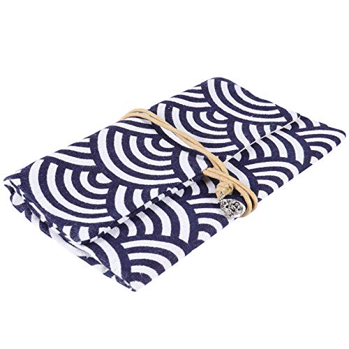 EXCEART 1stk Mäppchen Tasche Für Zeichenstifte Studenten-stifttasche Schreibwarenhalter Stiftorganisator Stiftetui Für Kunstmalerei Rollstifthalter Segeltuch Blue von EXCEART