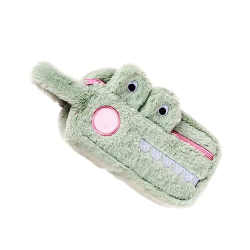 EXCEART 1stück Kreatives Federmäppchen Für Schüler Lustiger Großer Grüner Stiftbeutel Aus Plüsch Für Aufbewahrung Von Stiften Karten Und Tragbar Und Praktisch von EXCEART