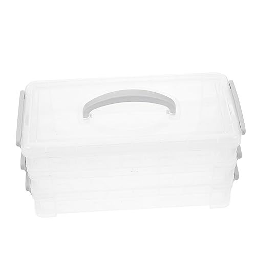 EXCEART 2 Sets Einfaches Federmäppchen Stapelbare Bleistiftbox Bleistifthalter-Set Aus Kunststoff Für Bürobedarf Und Schreibtischzubehör von EXCEART